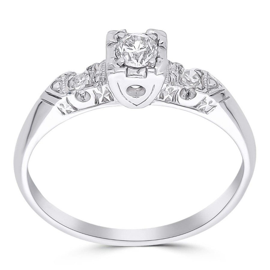 Gem Shopping Diamond Ring In 14K White Gold | Diamond