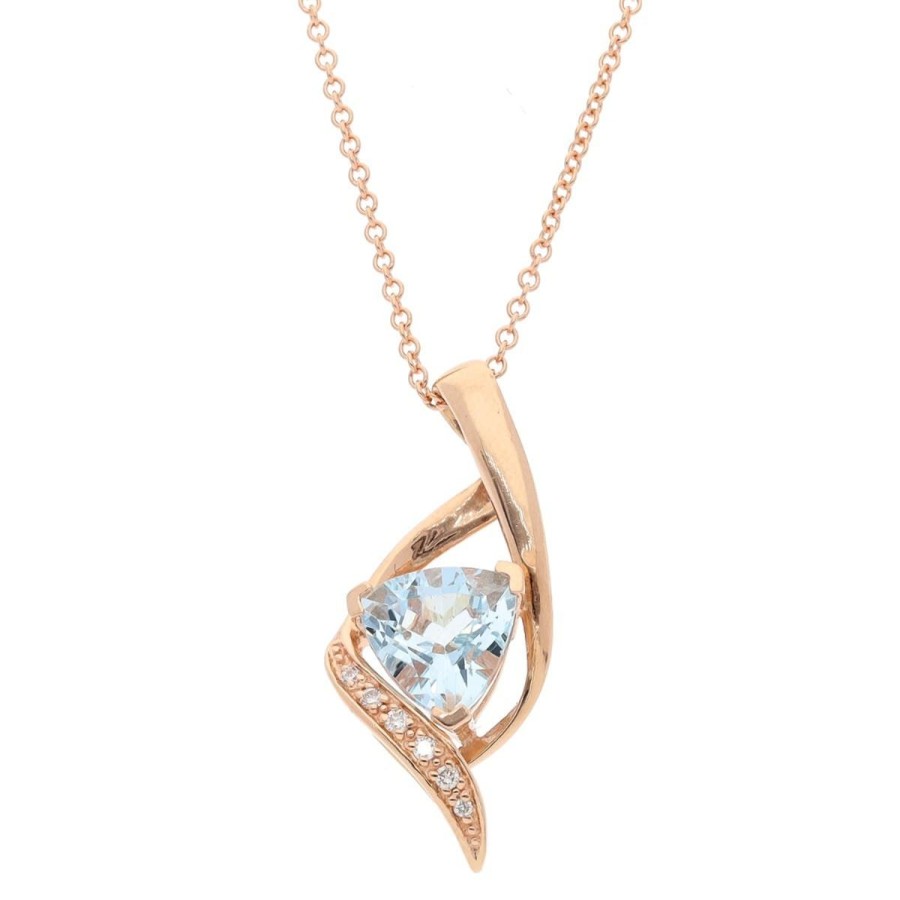 Gem Shopping Effy Aquamarine And Diamond Pendant In 14K | Aquamarine