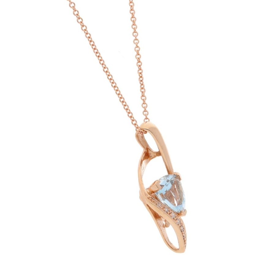 Gem Shopping Effy Aquamarine And Diamond Pendant In 14K | Aquamarine