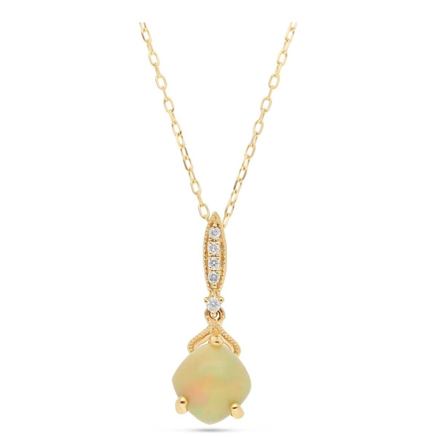 Gem Shopping Cirari Couture Opal And Diamond Pendant In 14K | Opal