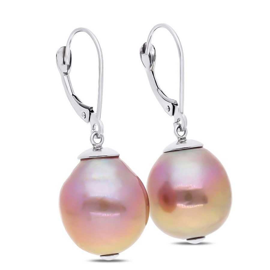 Gem Shopping Cut By Ben Freshwater Pearl Dangle Earrings In 14K | Pearl