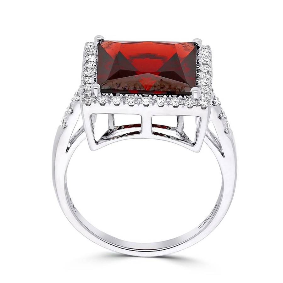 Gem Shopping Cut By Ben Ant Hill Garnet And Diamond Ring In 14K | Garnet