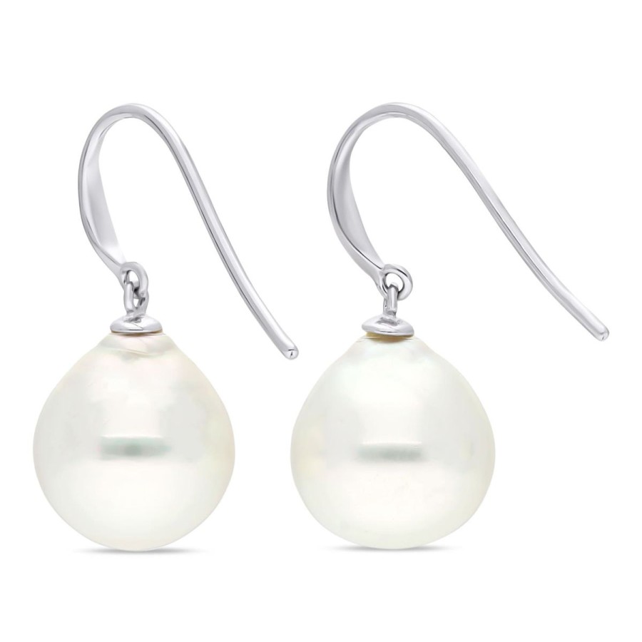 Gem Shopping Aquarian Pearls Cultured South Sea Pearl Earrings In Sterling Silver | Pearl