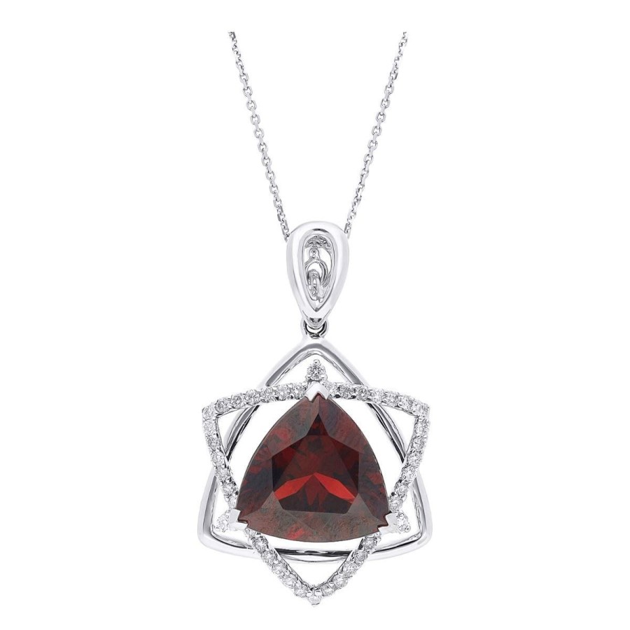 Gem Shopping Ant Hill Garnet And Diamond Pendant In 18K | Garnet