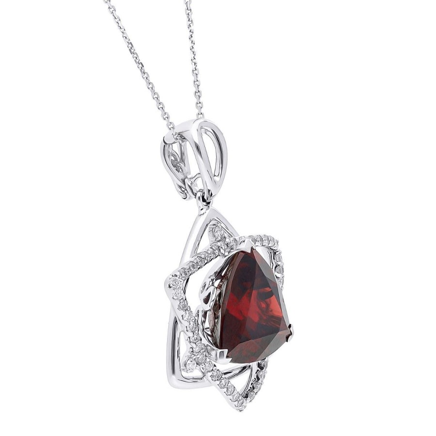 Gem Shopping Ant Hill Garnet And Diamond Pendant In 18K | Garnet