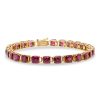 Gem Shopping Garnet Bracelet In 14K Rose Gold | Garnet