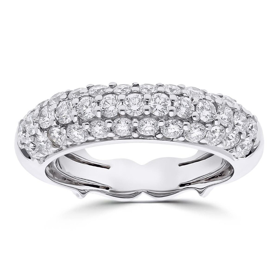 Gem Shopping Chromia D Flawless Diamond Dome Ring In 18K White Gold | Diamond