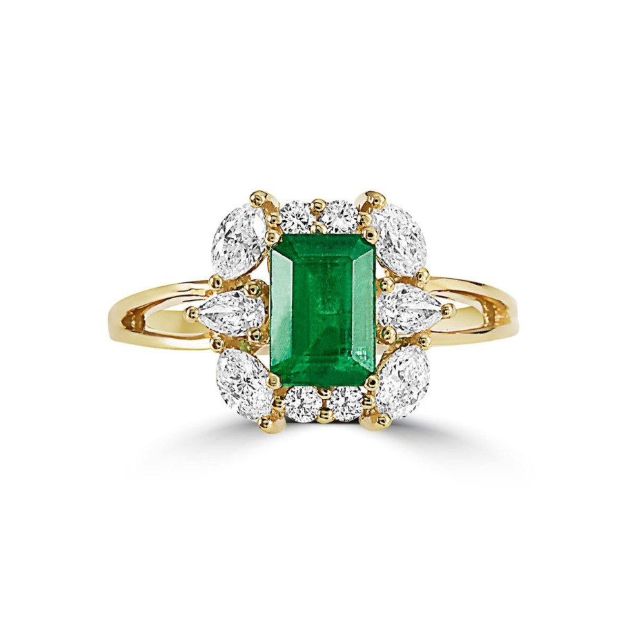 Gem Shopping Effy Emerald And Diamond Ring In 14K | Emerald