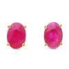 Gem Shopping Lali Jewels Ruby Stud Earrings In 14K Yellow Gold | Ruby