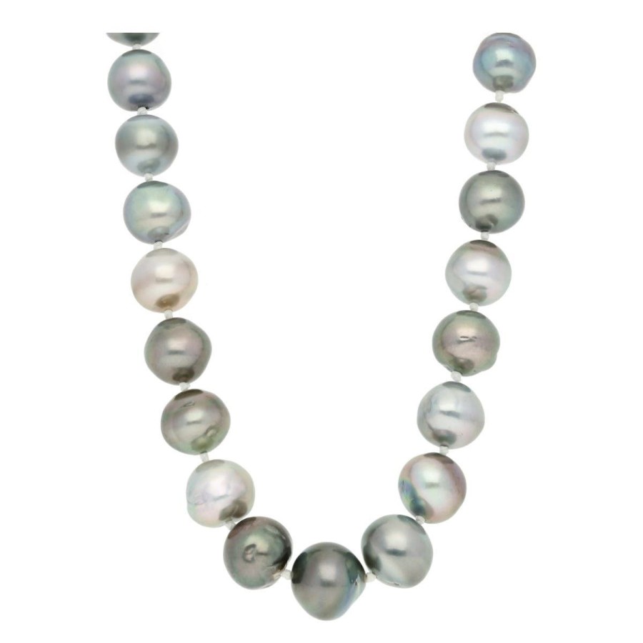 Gem Shopping Tahitian Pearl Necklace In Vermeil | Pearl