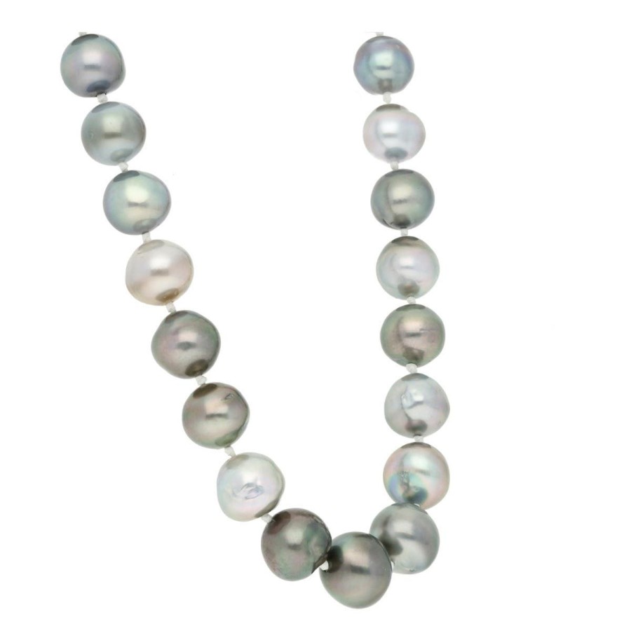 Gem Shopping Tahitian Pearl Necklace In Vermeil | Pearl