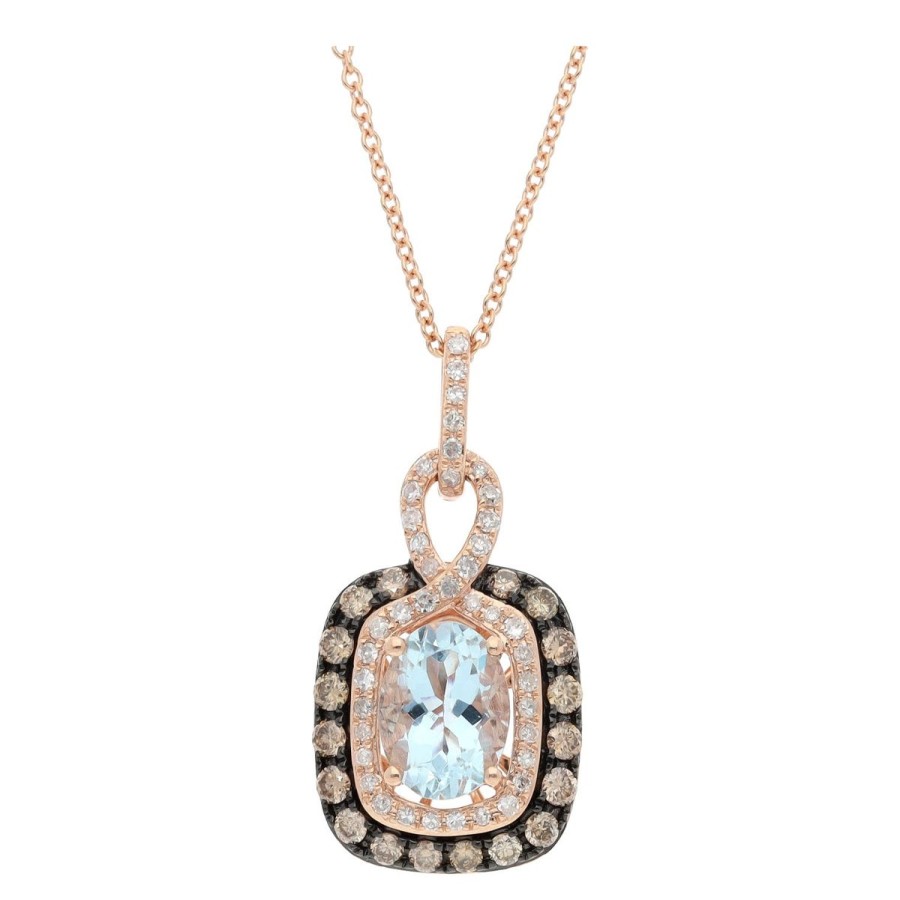 Gem Shopping Effy Aquamarine And Diamond Pendant In 14K | Aquamarine