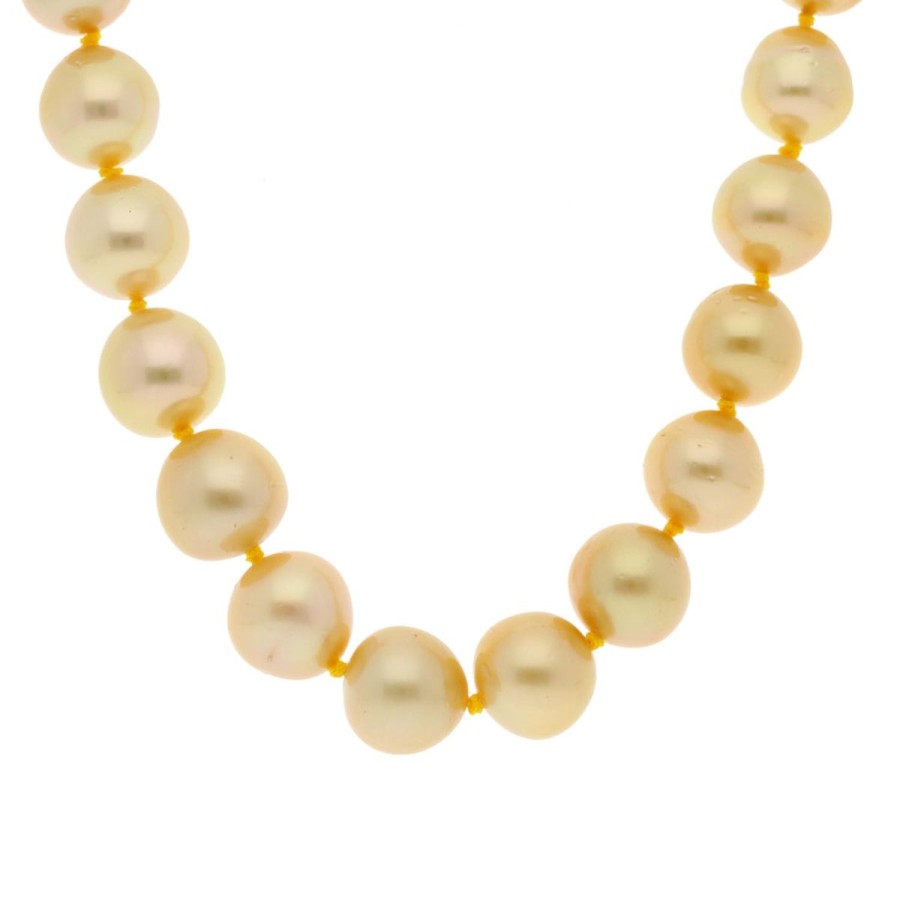 Gem Shopping Cut By Ben Cultured South Sea Pearl Necklace In Sterling Silver | Pearl