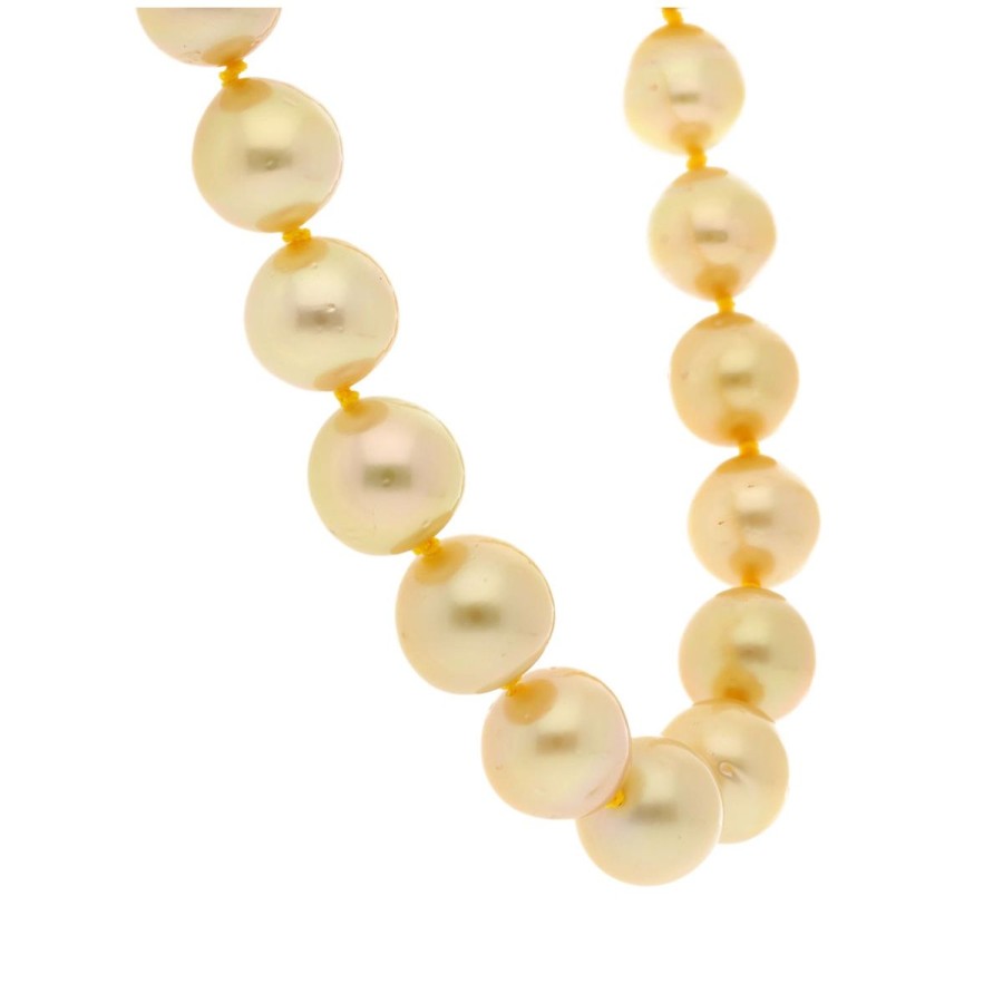 Gem Shopping Cut By Ben Cultured South Sea Pearl Necklace In Sterling Silver | Pearl