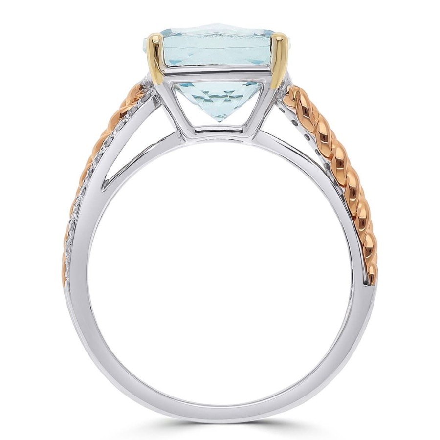 Gem Shopping Effy Aquamarine And Diamond Ring In 14K | Aquamarine