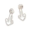 Gem Shopping Diamond Dangle Earrings In 18K White Gold | Diamond