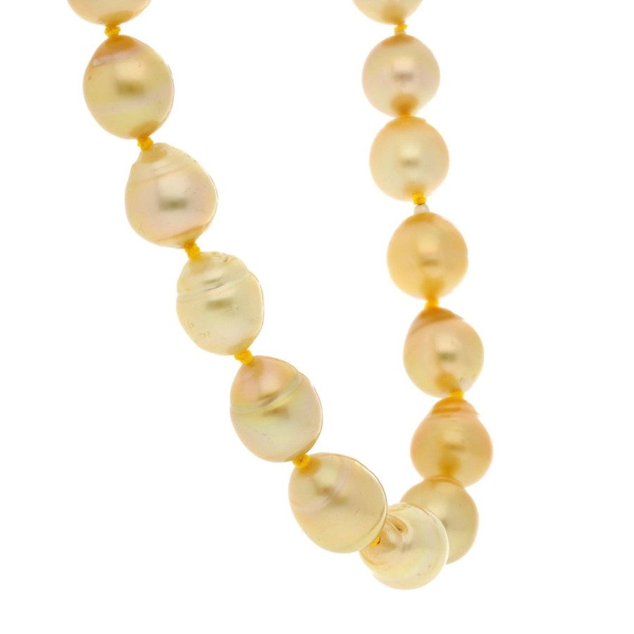 Gem Shopping Cut By Ben Cultured South Sea Pearl Necklace In Sterling Silver | Pearl