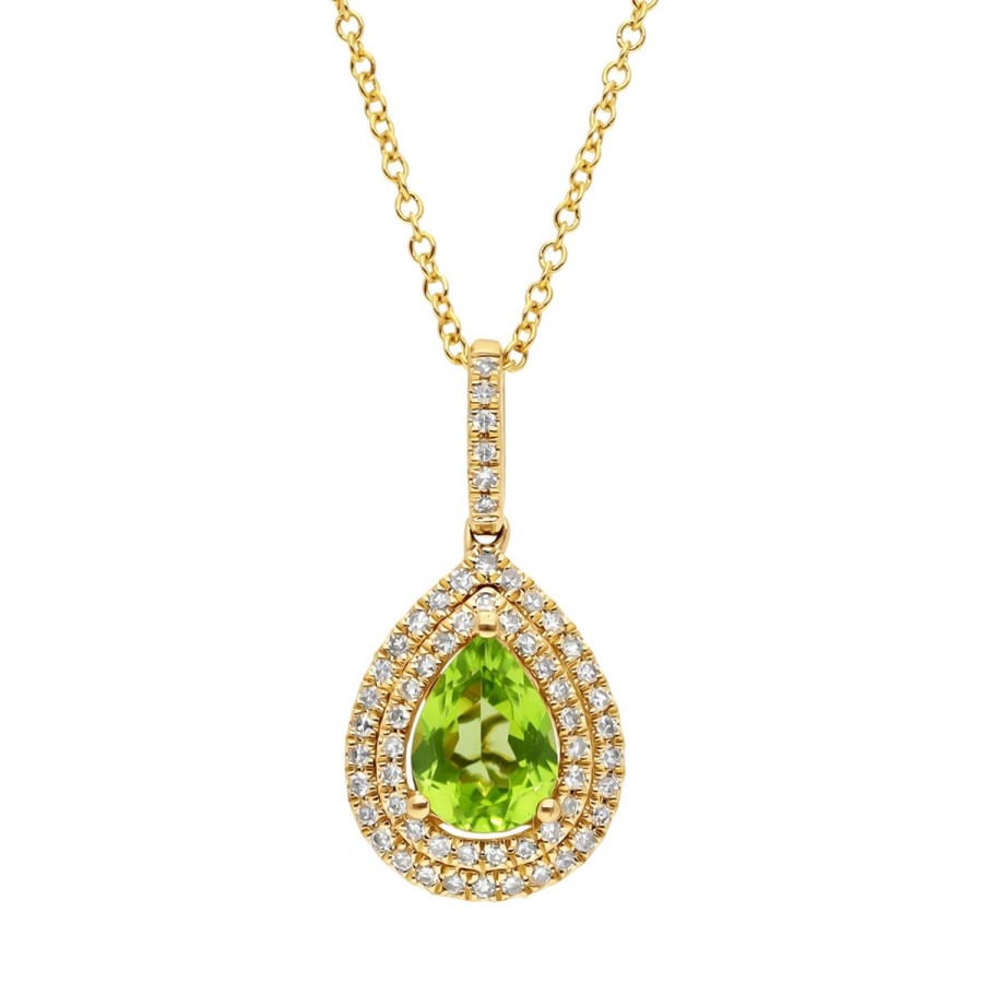 Gem Shopping Effy Peridot And Diamond Pendant In 14K | Peridot