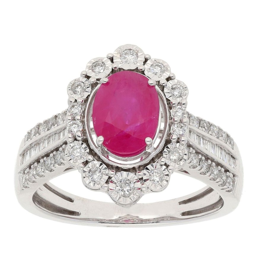 Gem Shopping Effy Ruby And Diamond Ring In 14K | Ruby