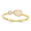 Gem Shopping Brevani Opal And Diamond Ring In 14K | Opal