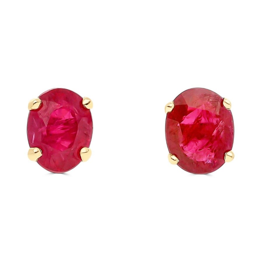 Gem Shopping Cirari Couture Ruby Stud Earrings In 14K | Ruby