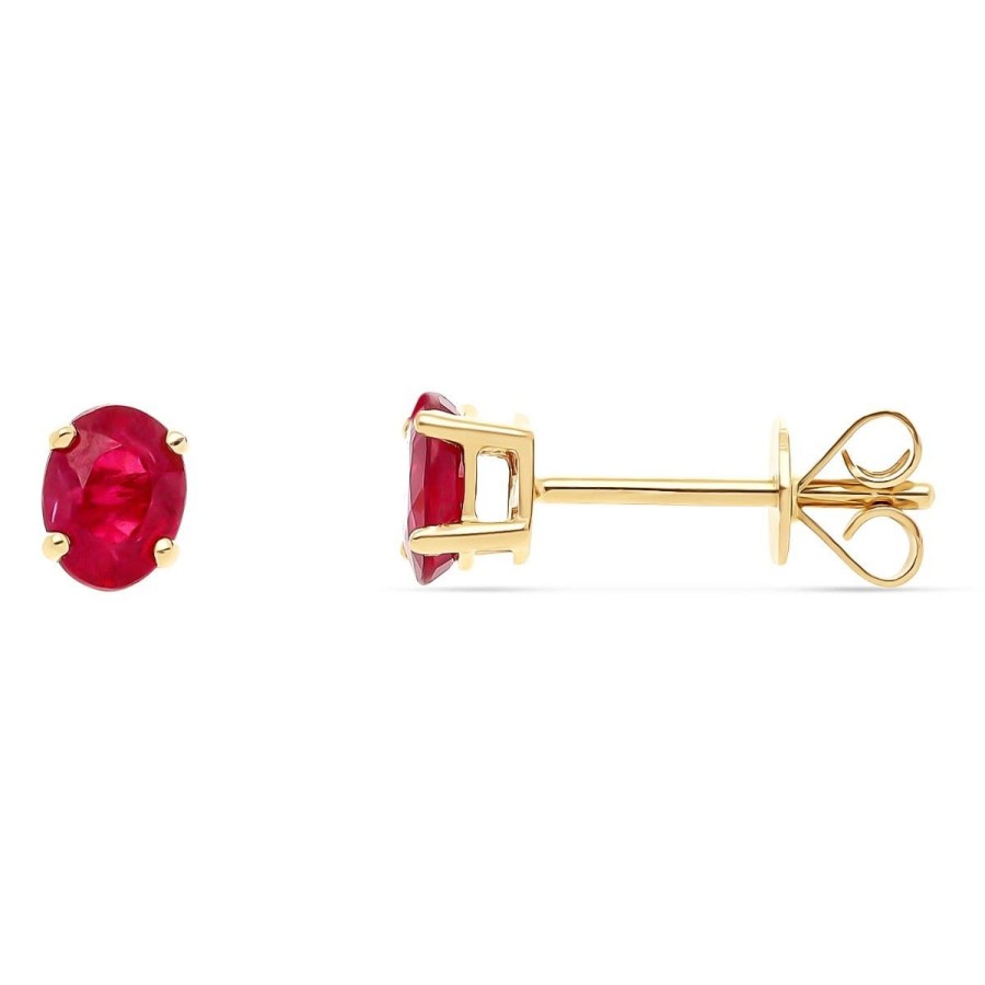 Gem Shopping Cirari Couture Ruby Stud Earrings In 14K | Ruby