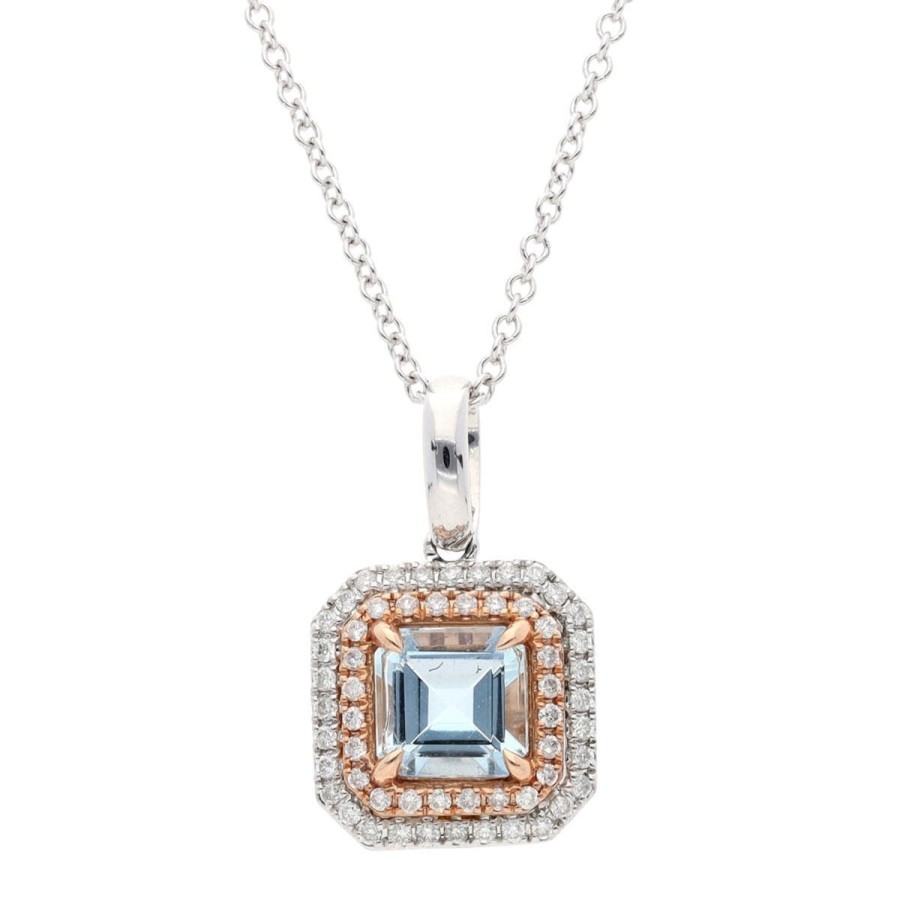 Gem Shopping Effy Aquamarine And Diamond Pendant In 14K | Aquamarine