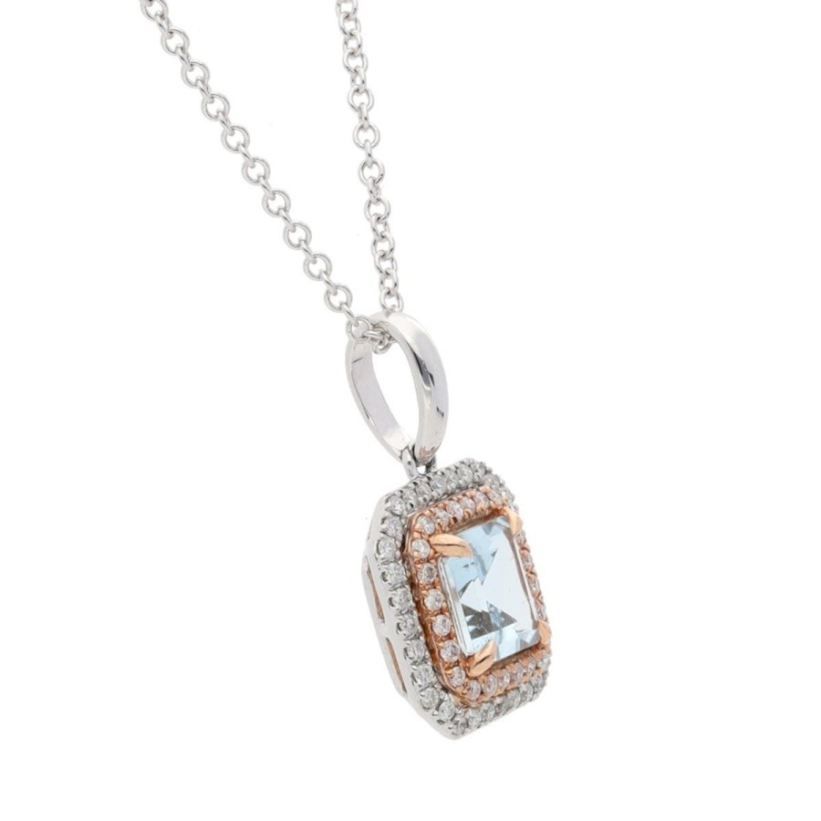 Gem Shopping Effy Aquamarine And Diamond Pendant In 14K | Aquamarine