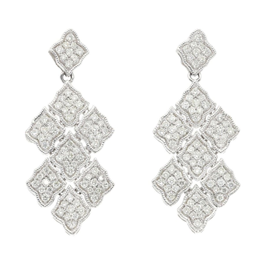 Gem Shopping Effy Diamond Chandelier Earrings In 14K White Gold | Diamond