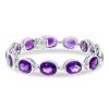 Gem Shopping Siberian Amethyst And Diamond Bracelet In 18K White Gold | Amethyst