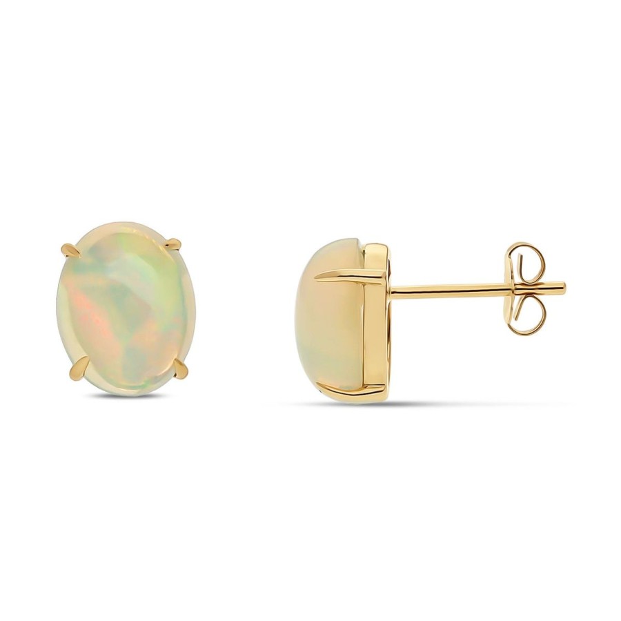 Gem Shopping Cut By Ben Opal Earrings In 14K | Opal