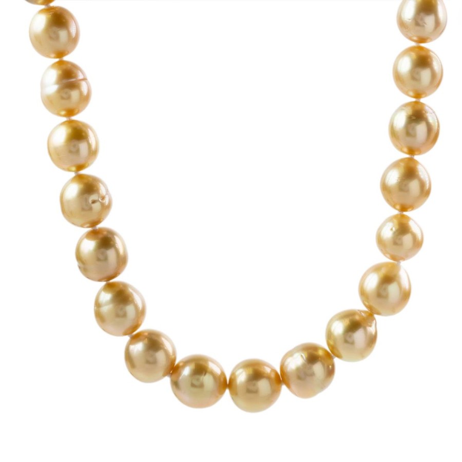 Gem Shopping South Sea Cultured Pearl Necklace In Sterling Silver | Pearl