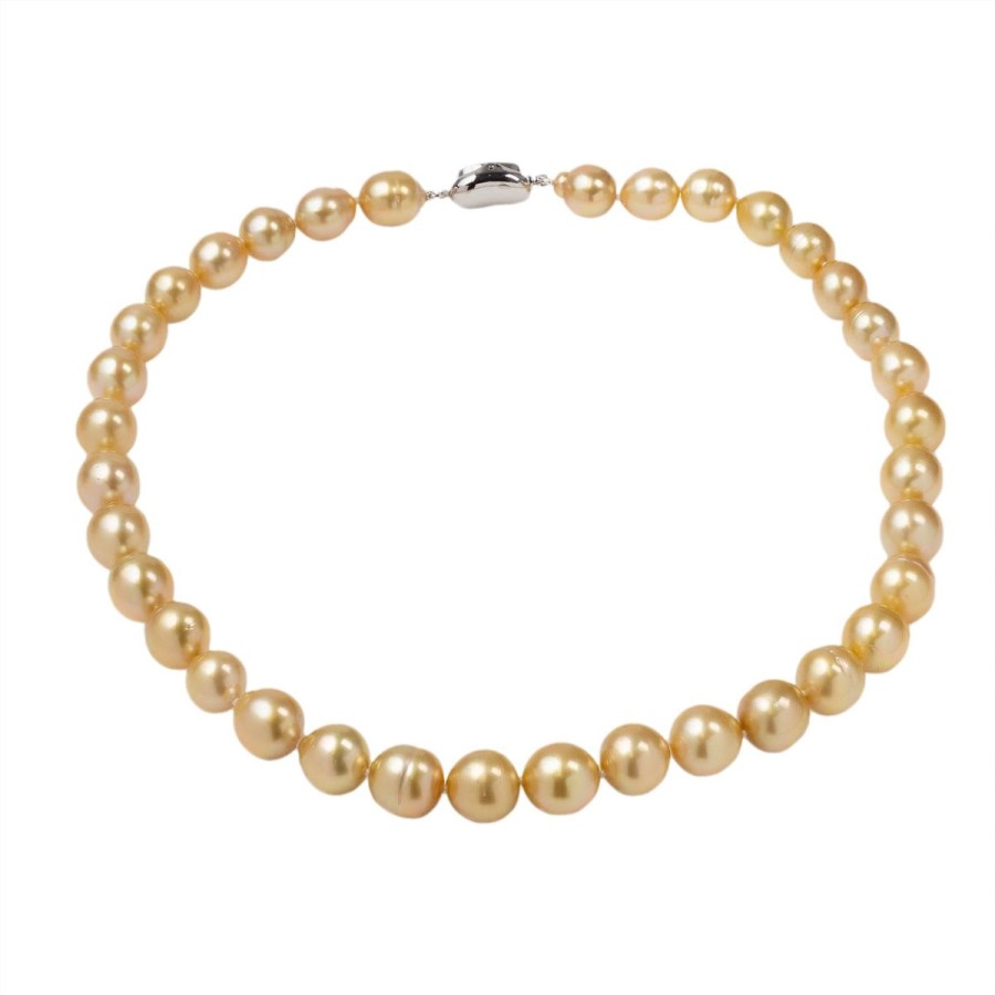 Gem Shopping South Sea Cultured Pearl Necklace In Sterling Silver | Pearl