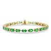 Gem Shopping Tsavorite Garnet And Diamond Bracelet In 14K Yellow Gold | Garnet