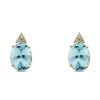 Gem Shopping Cut By Ben Aquamarine And Diamond Earrings In 14K | Aquamarine