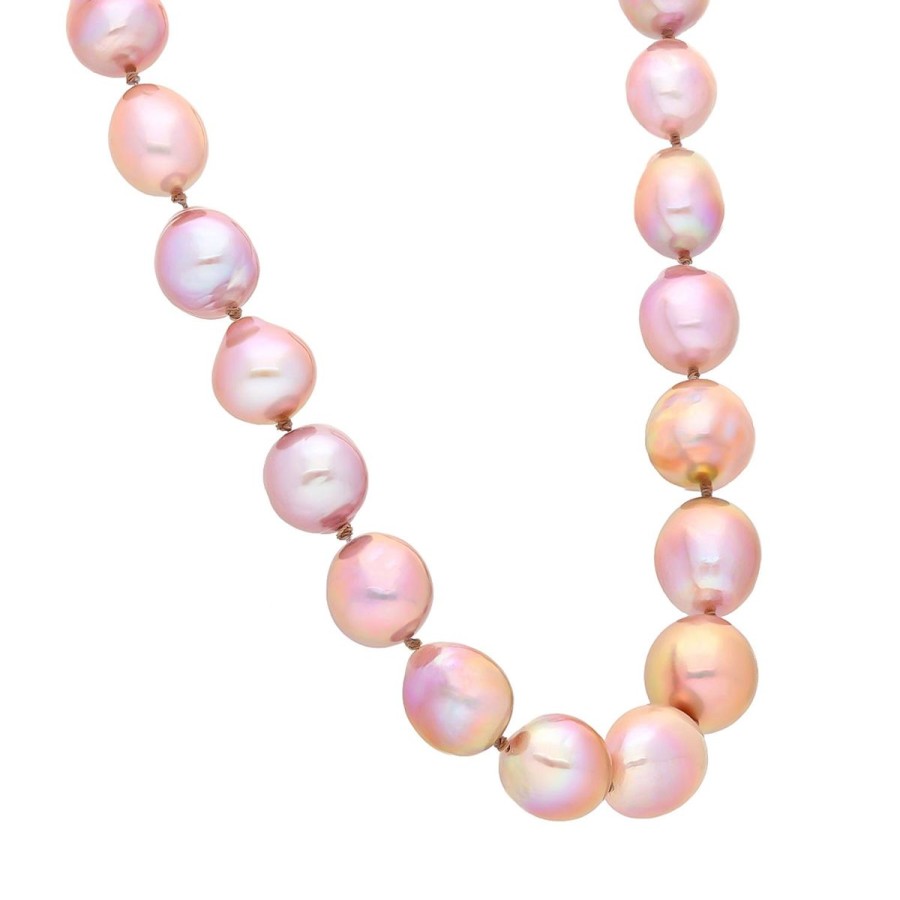 Gem Shopping Cut By Ben Freshwater Baroque Pearl Necklace In Sterling Silver | Pearl