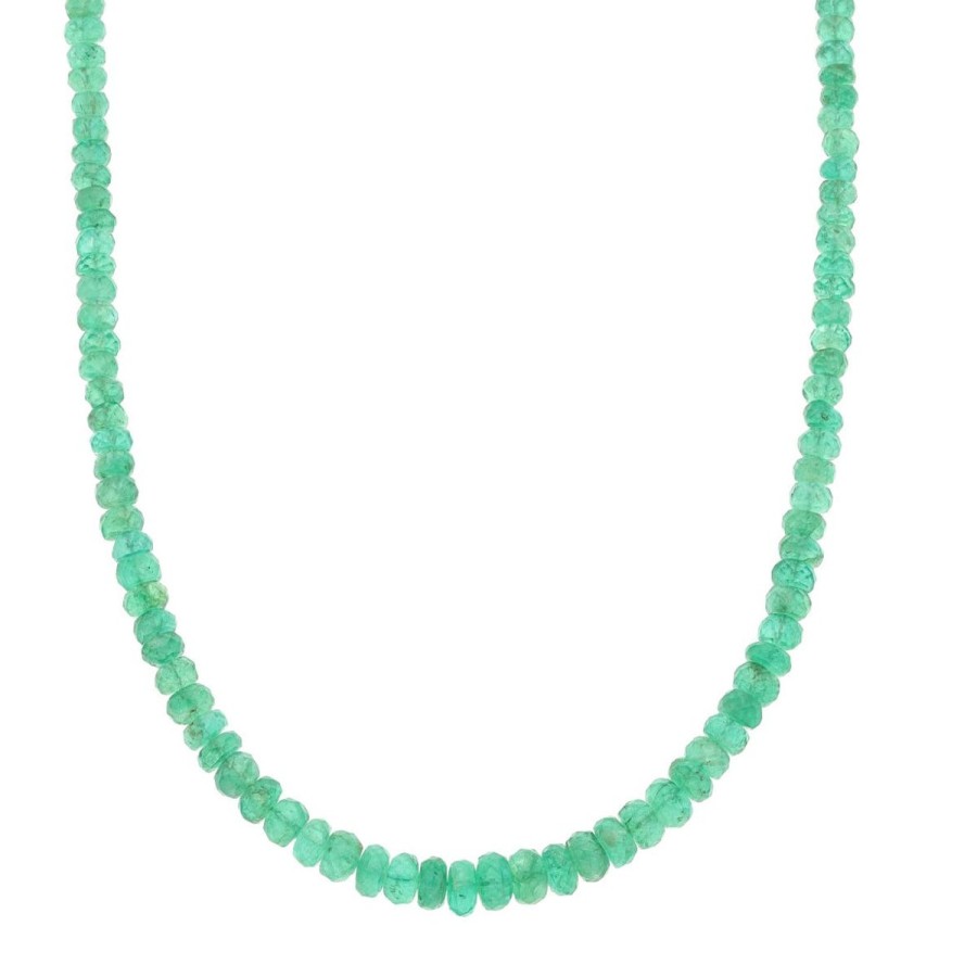 Gem Shopping Emerald Necklace In 14K Yellow Gold | Emerald