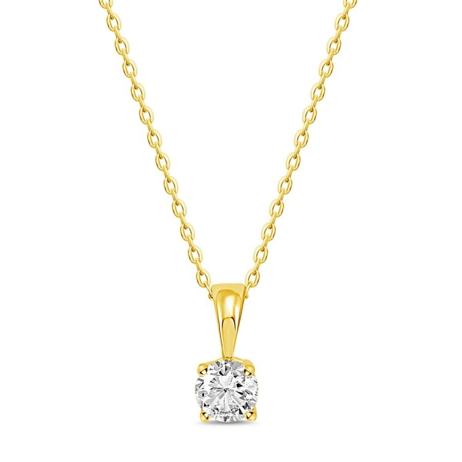 Gem Shopping 1/2 Ct. Tw. Diamond Solitaire Pendant In 14K Yellow Gold | Diamond