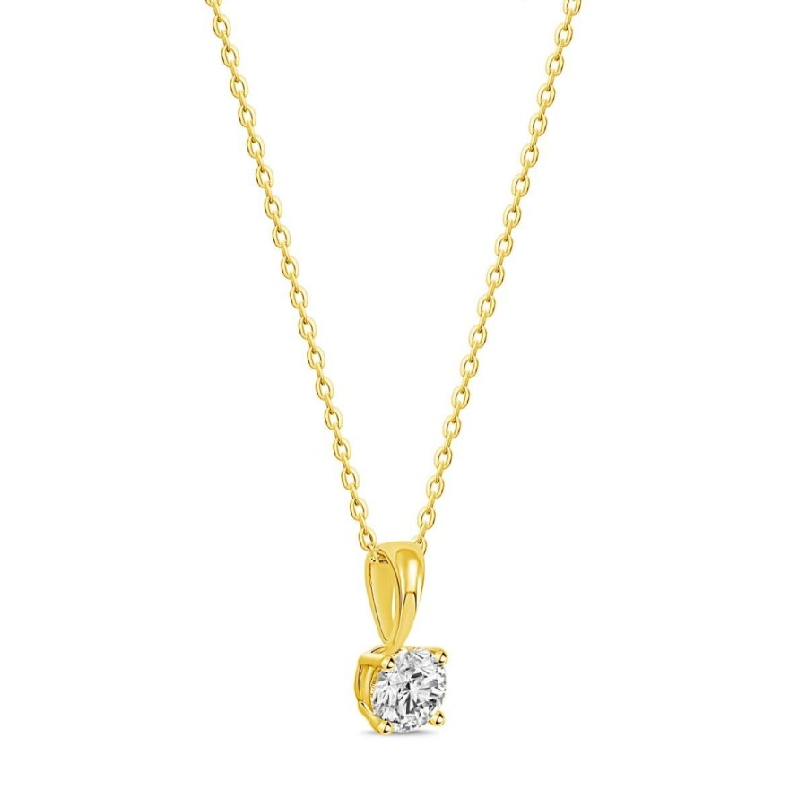 Gem Shopping 1/2 Ct. Tw. Diamond Solitaire Pendant In 14K Yellow Gold | Diamond