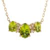 Gem Shopping Arizona Peridot And Diamond Necklace In 14K | Peridot