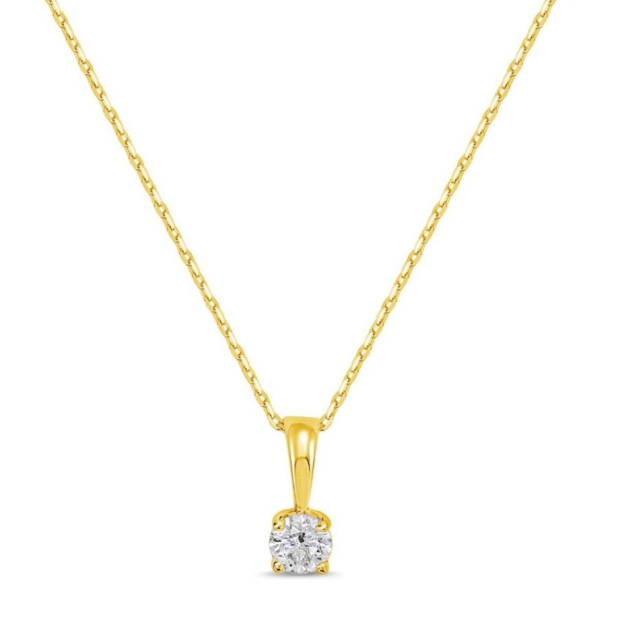 Gem Shopping 1/4 Ct Diamond Solitaire Pendant In 14K | Diamond