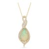 Gem Shopping Cirari Couture Opal And Diamond Pendant In 14K | Opal