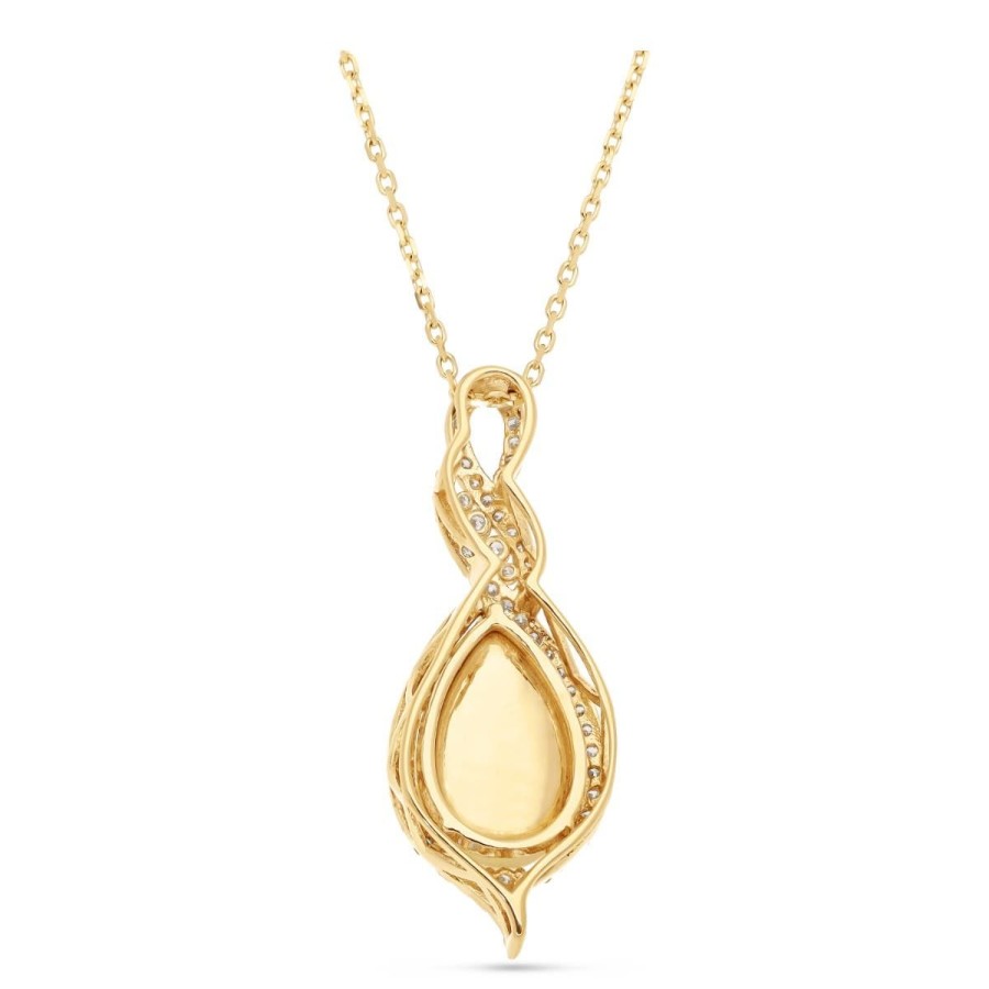 Gem Shopping Cirari Couture Opal And Diamond Pendant In 14K | Opal