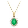 Gem Shopping Gem Bleu Emerald And Diamond Pendant In 14K | Emerald