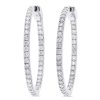 Gem Shopping Cirari Couture Diamond Hoop Earrings In 14K White Gold | Diamond