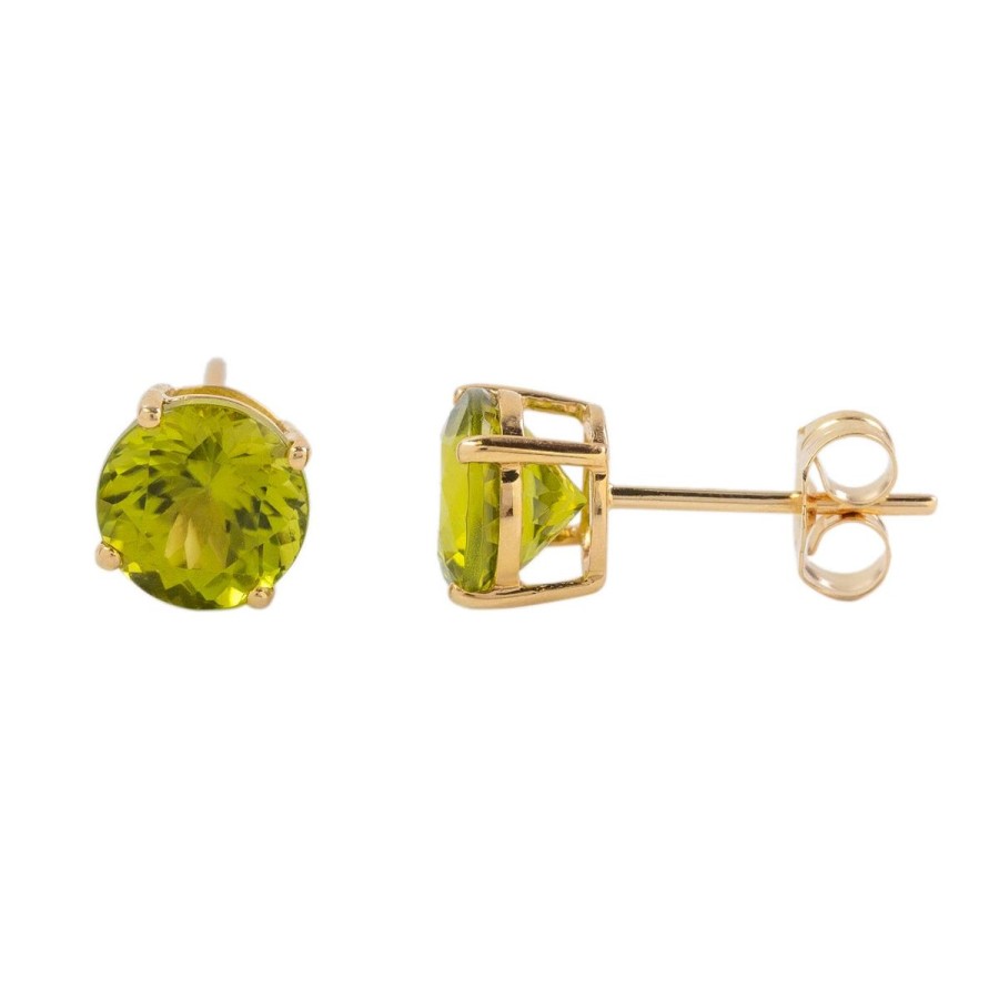 Gem Shopping Cut By Ben Peridot Earrings In 14K | Peridot