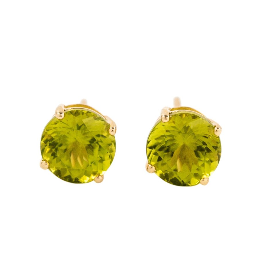 Gem Shopping Cut By Ben Peridot Earrings In 14K | Peridot