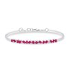 Gem Shopping Ruby And Diamond Bangle Bracelet In 14K | Ruby