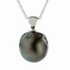 Gem Shopping Nosso Collection Cultured Tahitian Pearl Pendant In Sterling Silver | Pearl