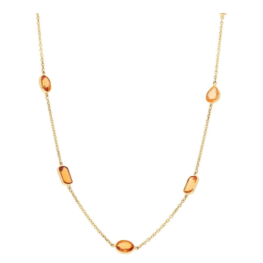 Gem Shopping Mandarin Garnet Necklace In 14K | Garnet